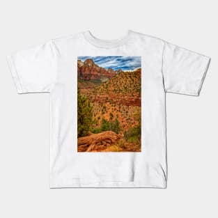 Watchman Trail View, Zion National Park Kids T-Shirt